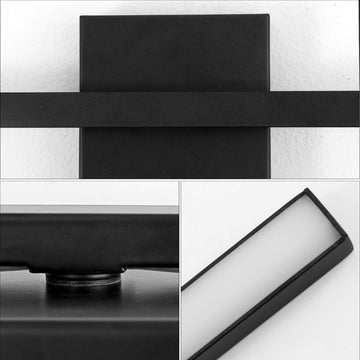 Vara 28" Modern Minimalist Indoor/Outdoor Metal 350-Degree Rotatable Dimmable Integrated LED Wall Sconce - JONATHAN Y